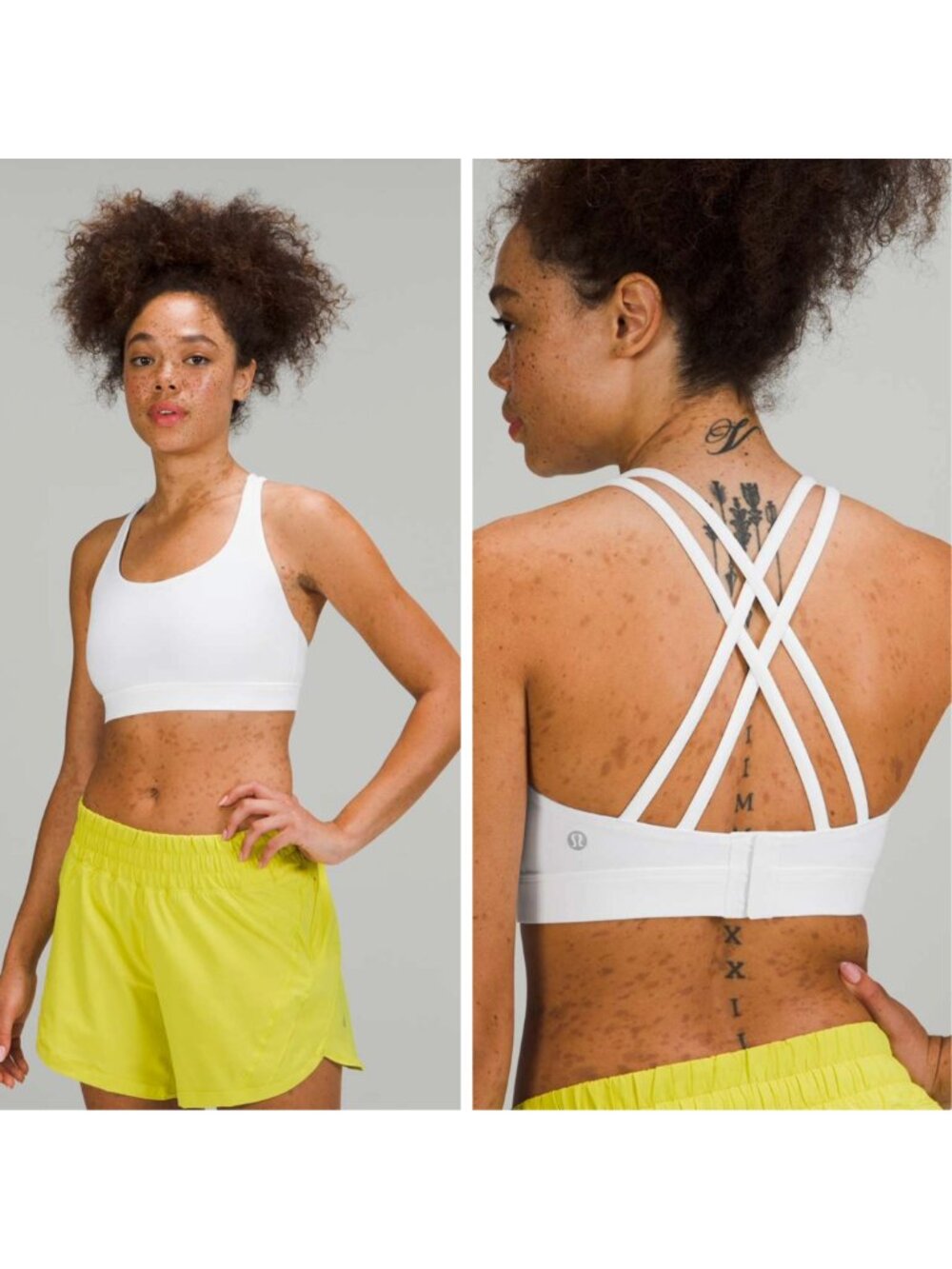Lululemon Energy Bra Adjustable *Medium Support, B–D Cups White